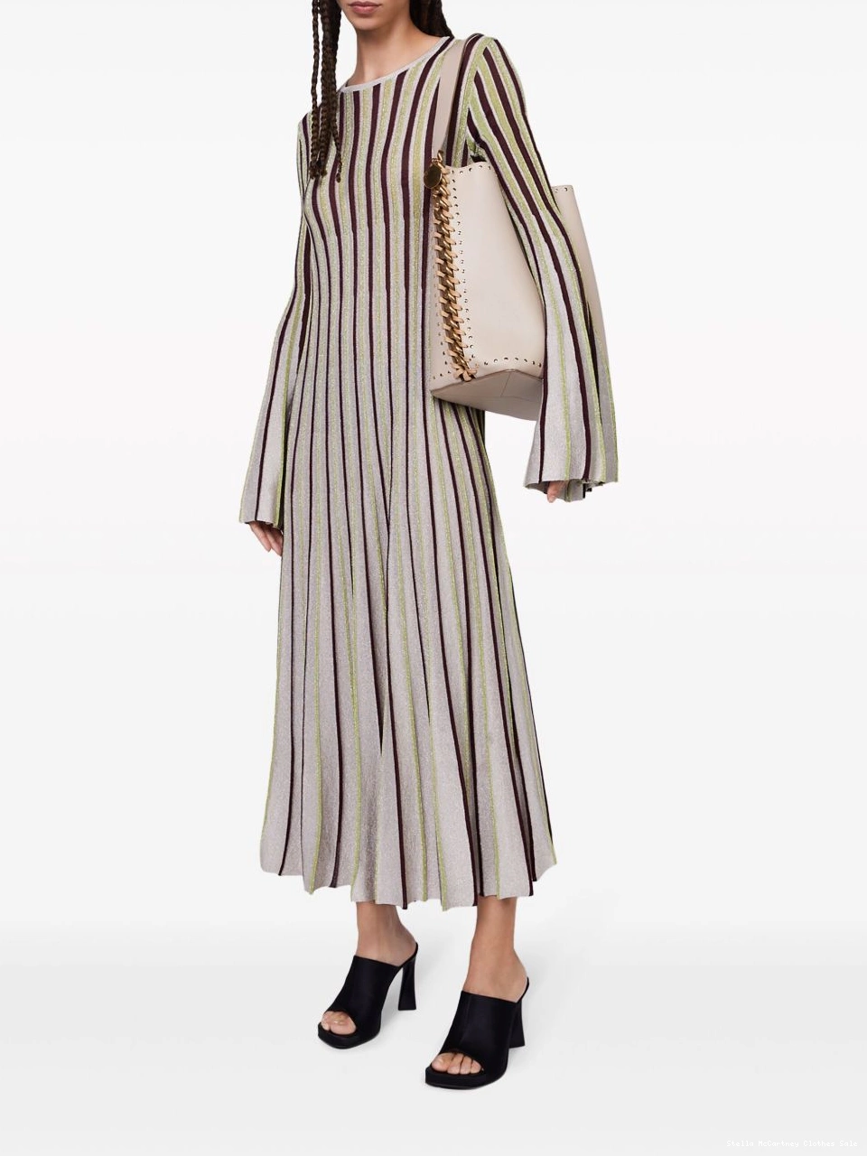 Affordable Women lurex-detail striped Stella McCartney dress maxi 0817